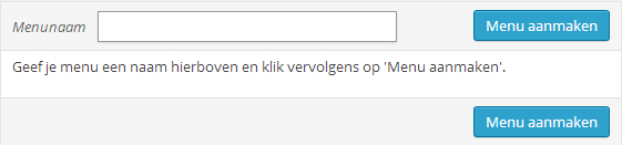 wp menu aanmaken