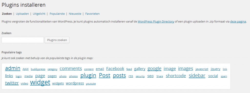 wp plugin installeren