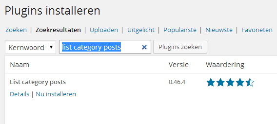 wp plugin laten installeren