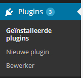 wp plugins menu
