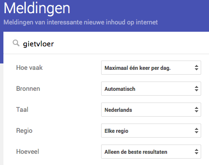 Een Google Alert instellen