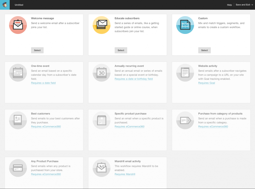 MailChimp Automation Workflows