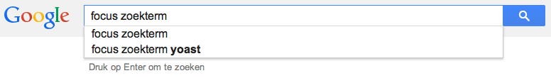 Vind de focus zoekterm waar zoekers op zoeken