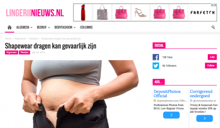 Voorbeeld van site met Google display advertenties